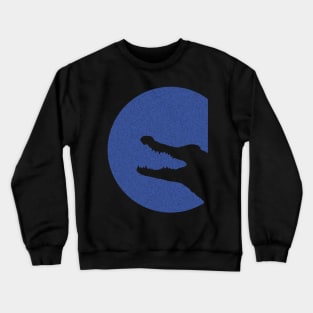 Minimalist Alligator Moon Crewneck Sweatshirt